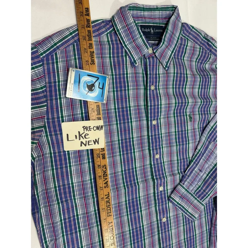 Polo Ralph Lauren Blake Long Sleeve Button Down Shirt Size Large Cotton